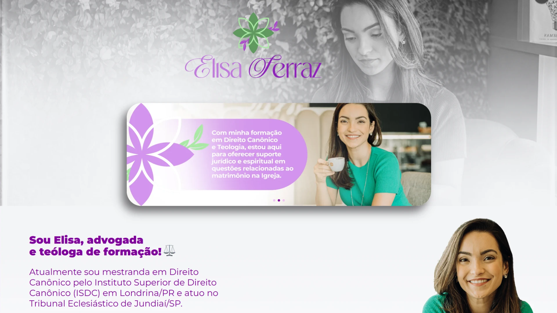 Landing Page Elisa Ferraz